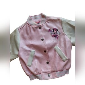 Pink and White Minnie Mouse Jacket 2T